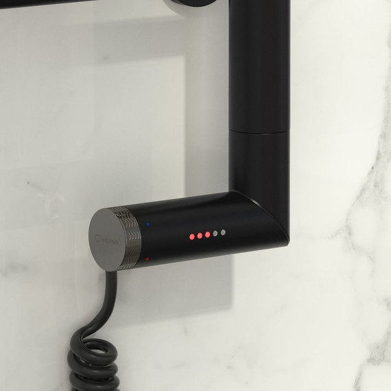 Полотенцесушитель электрический Сунержа Галант 2.0 П6 800x600 мм 31-5200-8060 L, чёрный матовый фото 3