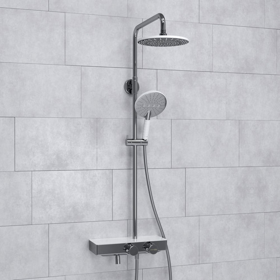 Душевая стойка с термостатом WasserKraft A113.067.059.CH Thermo - 2 Душевая стойка с термостатом WasserKraft A113.067.059.CH Thermo фото 2