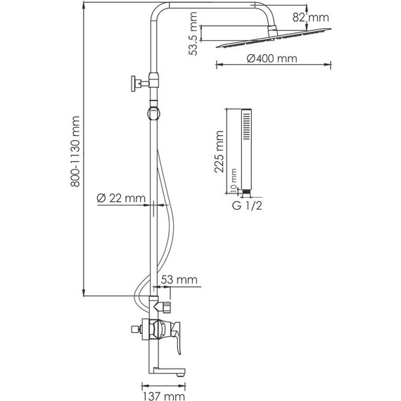 Душевая стойка WasserKraft A166.117.137.087.CH - 3 Душевая стойка WasserKraft A166.117.137.087.CH фото 3