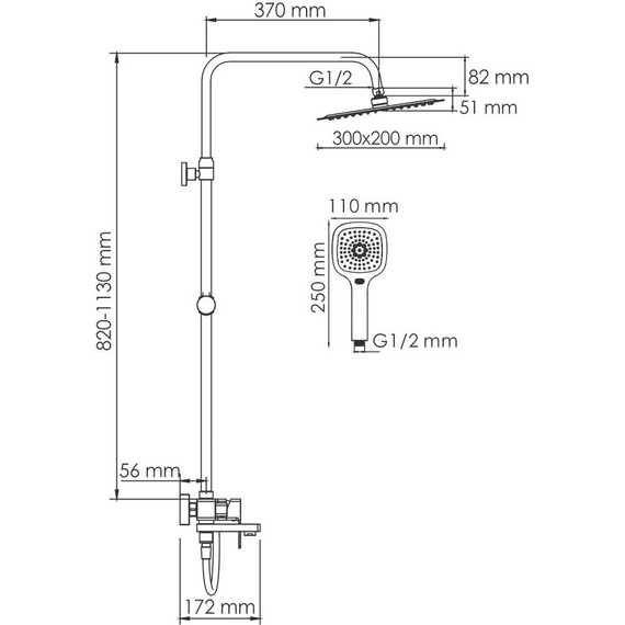 Душевая стойка WasserKraft A177.069.065.087.CH - 3 Душевая стойка WasserKraft A177.069.065.087.CH фото 3