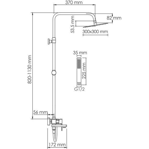 Душевая стойка WasserKraft A177.118.103.087.CH - 3 Душевая стойка WasserKraft A177.118.103.087.CH фото 3