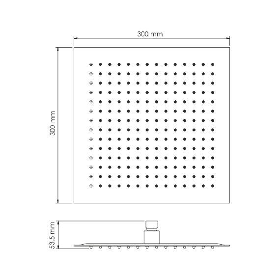 Верхний душ WasserKraft 300x300 мм A260, матовое золото фото 2