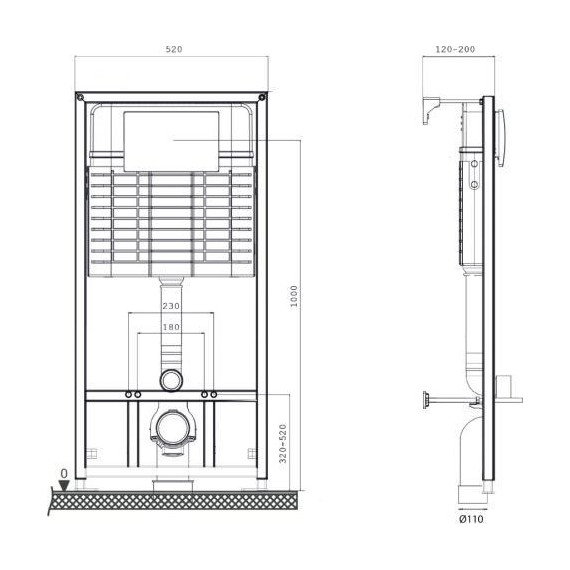 Инсталляция для унитаза Pestan Sava Fix Slim 40006456 - 4 Инсталляция для унитаза Pestan Sava Fix Slim 40006456 фото 4