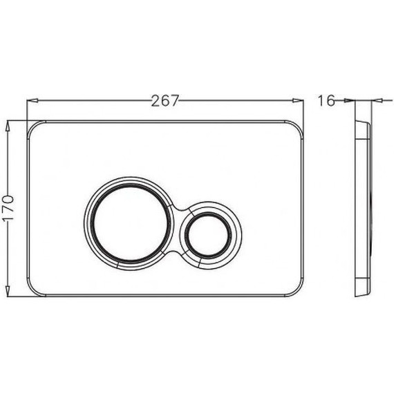 Кнопка смыва Pestan Bettoserb 40006464, хром глянцевый фото 2