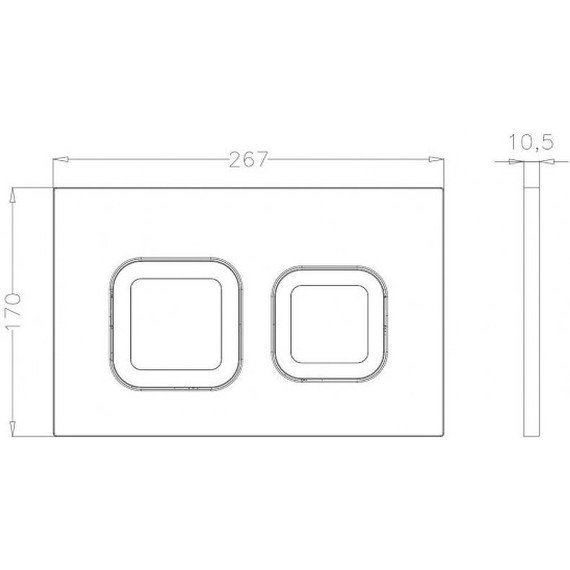 Кнопка смыва Pestan Bettoserb 40006473, хром глянцевый фото 2
