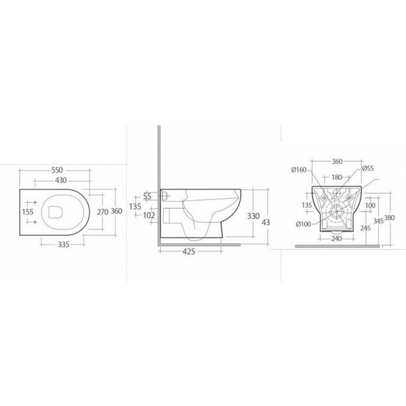 Унитаз подвесной безободковый Kerama Marazzi Buongiorno Pro BG.Pro.wc.02 фото 3