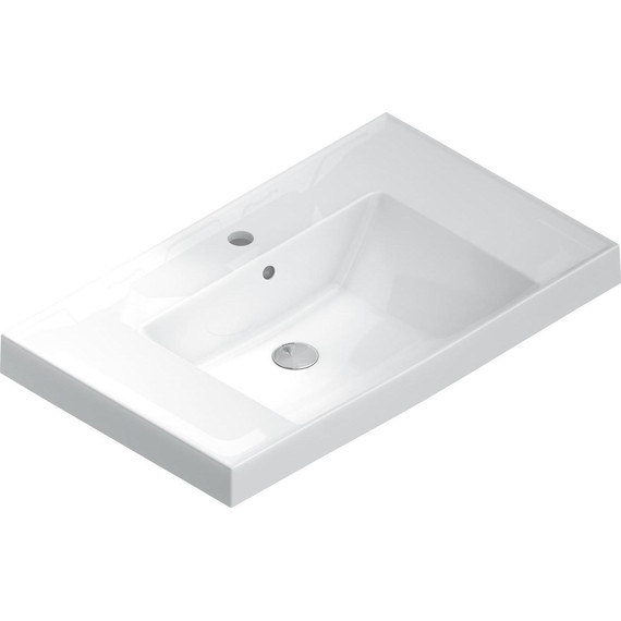 Тумба подвесная с раковиной Kerama Marazzi Modula 80 см MO.80.1+1\AR, арабика/белый фото 8