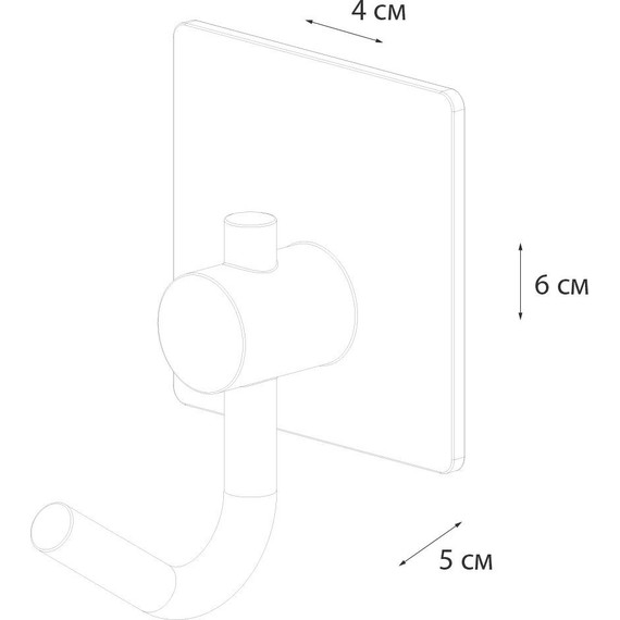 Крючок Fixsen FX-560B (2 шт.) цвет чёрный - 4 Крючок Fixsen FX-560B (2 шт.) цвет чёрный фото 4