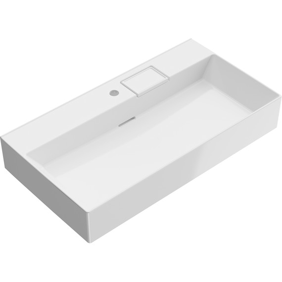 Тумба подвесная с раковиной Kerama Marazzi Logica 90 см LO.90.2\ST, стальной серый фото 2