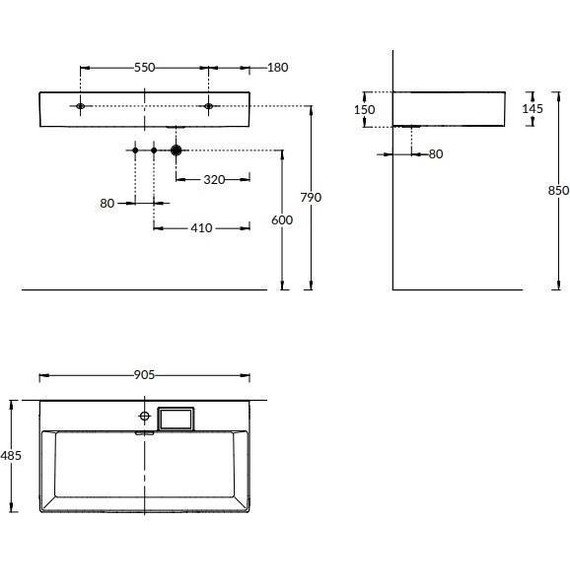 Тумба подвесная с раковиной Kerama Marazzi Logica 90 см LO.90.2\ST, стальной серый фото 4