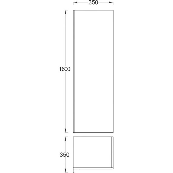 Пенал подвесной Pestan Novel 35 см NVL000P L, белый - 3 Пенал подвесной Pestan Novel 35 см NVL000P L, белый фото 3