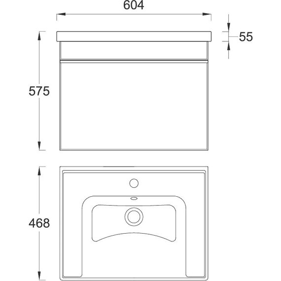 Тумба подвесная с раковиной Pestan Novel 60 см NVL600T-DR (раковина Dreja 60) белый - 7 Тумба подвесная с раковиной Pestan Novel 60 см NVL600T-DR (раковина Dreja 60) белый фото 7