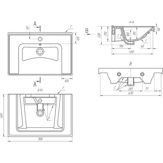 Тумба подвесная с раковиной Pestan Novel 70 см NVL700T-DR (раковина Dreja 70) белый фото 8