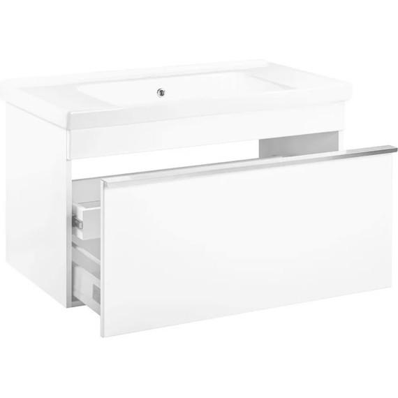 Тумба подвесная с раковиной Pestan Novel 90 см NVL900T-DR (раковина Dreja 90) белый фото 4