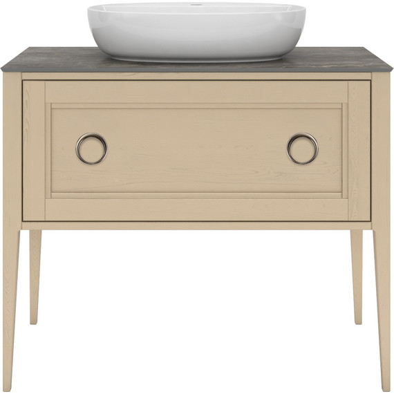 Тумба напольная со столешницей Kerama Marazzi Plaza Classic Neo 100 см PL.CN.100.1+1\CAP.M, капучино матовый фото 