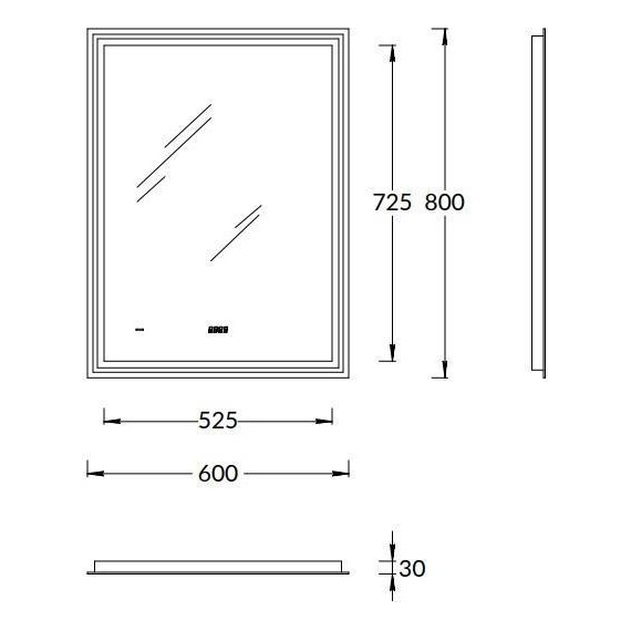 Зеркало Kerama Marazzi Tecno 60 см TE.mi.60 фото 6