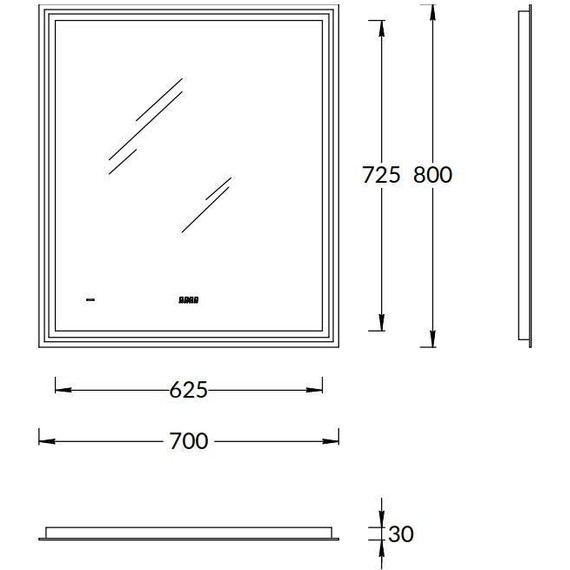 Зеркало Kerama Marazzi Tecno 70 см TE.mi.70 - 6 Зеркало Kerama Marazzi Tecno 70 см TE.mi.70 фото 6