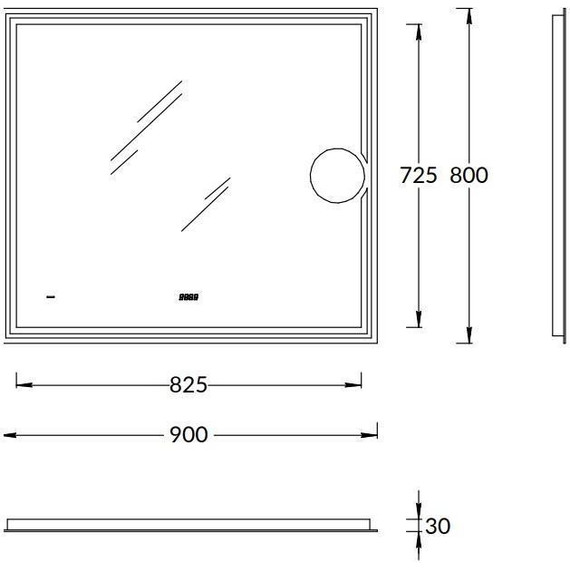 Зеркало Kerama Marazzi Tecno 90 см TE.mi.90.1 фото 2