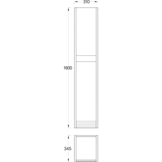 Пенал подвесной Pestan Vision 31 см VSN000P-L, дуб орех/белый - 5 Пенал подвесной Pestan Vision 31 см VSN000P-L, дуб орех/белый фото 5