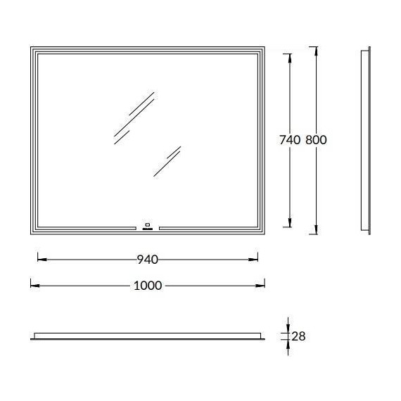 Зеркало Kerama Marazzi Mio 100 см MIO.mi.100\WHT фото 3
