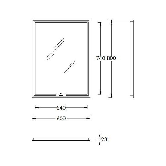 Зеркало Kerama Marazzi Mio 60 см MIO.mi.60\WHT фото 3
