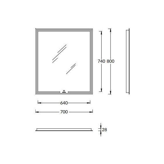 Зеркало Kerama Marazzi Mio 70 см MIO.mi.70\WHT фото 4