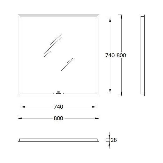 Зеркало Kerama Marazzi Mio 80 см MIO.mi.80\WHT фото 4
