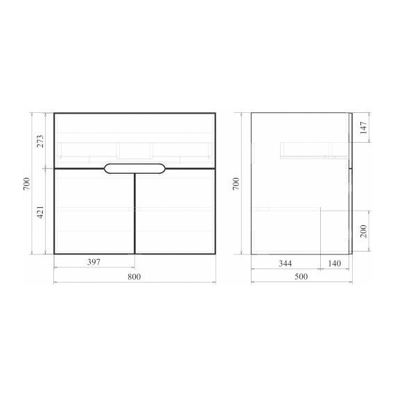 Тумба напольная с раковиной Mirsant Soho quadro 80 см (раковина Deep-80), белый - 6 Тумба напольная с раковиной Mirsant Soho quadro 80 см (раковина Deep-80), белый фото 6