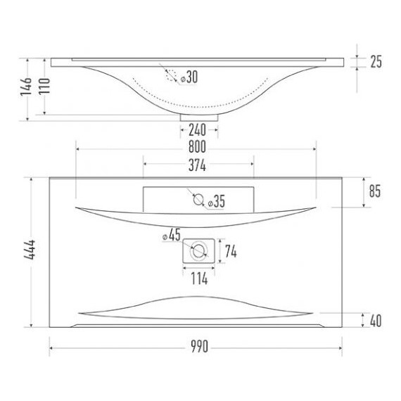 Тумба подвесная с раковиной Mirsant Next 100/2 см (раковина Premier 1000) белый - 4 Тумба подвесная с раковиной Mirsant Next 100/2 см (раковина Premier 1000) белый фото 4
