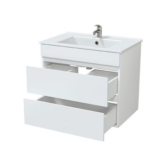 Тумба подвесная с раковиной Mirsant Next 70/2 см с доводчиком (раковина Next 70), белый - 4 Тумба подвесная с раковиной Mirsant Next 70/2 см с доводчиком (раковина Next 70), белый фото 4