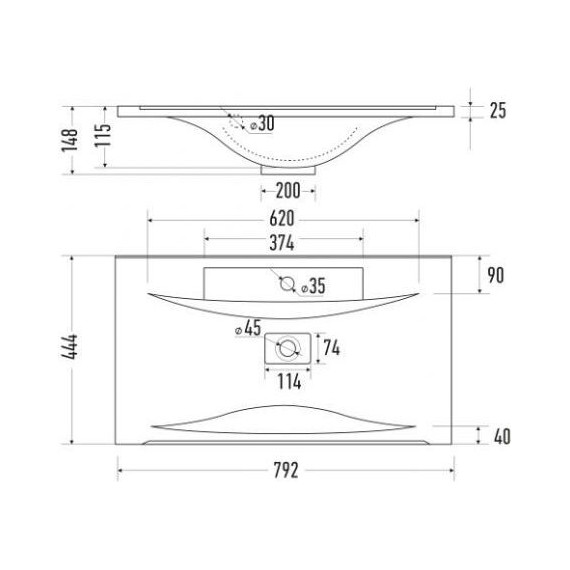 Тумба подвесная с раковиной Mirsant Next 80/2 см (раковина Premier 800), белый фото 4