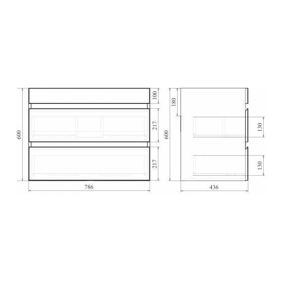 Тумба подвесная с раковиной Mirsant Next 80/2 см (раковина Premier 800), белый фото 5