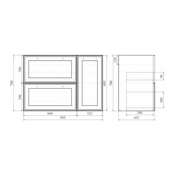 Тумба напольная с раковиной Mirsant Адель 100 см (раковина Next 100) белый фото 4