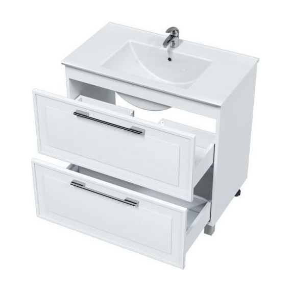 Тумба напольная с раковиной Mirsant Адель 80 см (раковина Next 80) белый - 3 Тумба напольная с раковиной Mirsant Адель 80 см (раковина Next 80) белый фото 3