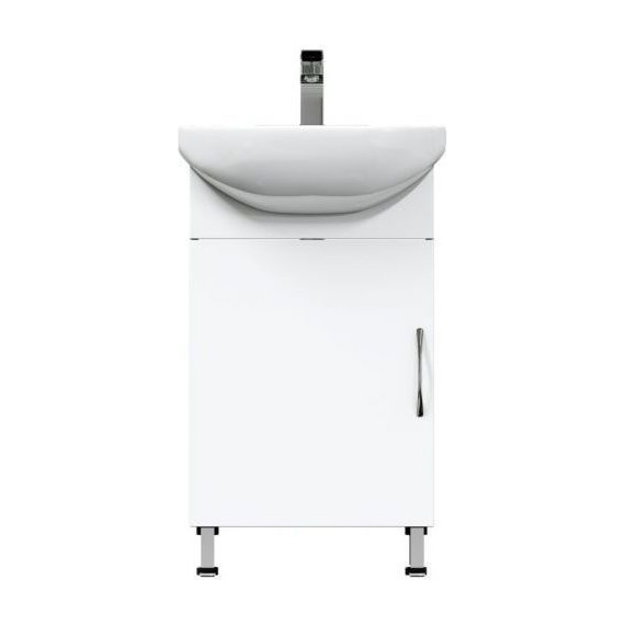 Тумба напольная с раковиной Mirsant Лайт 50 см, белый (тумба идёт в разобранном виде) - 3 Тумба напольная с раковиной Mirsant Лайт 50 см, белый (тумба идёт в разобранном виде) фото 3