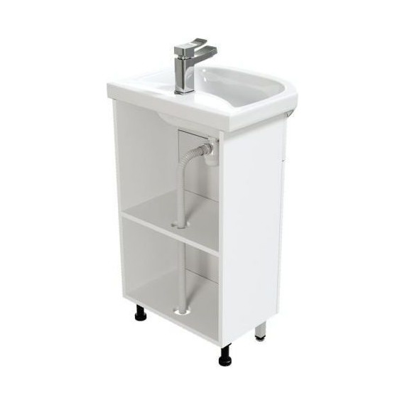 Тумба напольная с раковиной Mirsant Лайт 50 см, белый (тумба идёт в разобранном виде) - 5 Тумба напольная с раковиной Mirsant Лайт 50 см, белый (тумба идёт в разобранном виде) фото 5