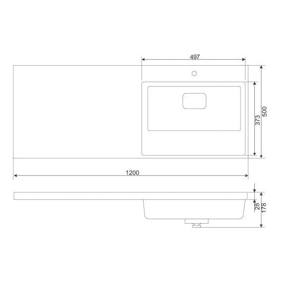 Тумба напольная с раковиной-столешницей Mirsant Next 120 см R (раковина Fly2) белый фото 7