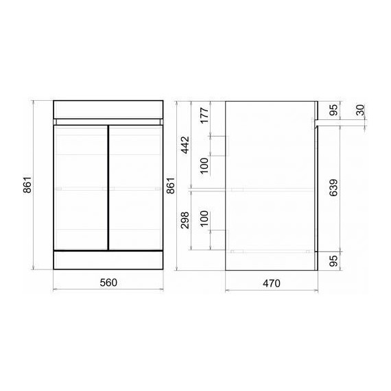 Тумба напольная с раковиной-столешницей Mirsant Next 120 см R (раковина Fly2) белый фото 8