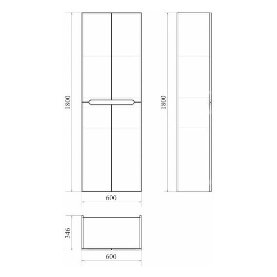 Пенал напольный Mirsant Soho 60 см, белый - 7 Пенал напольный Mirsant Soho 60 см, белый фото 7