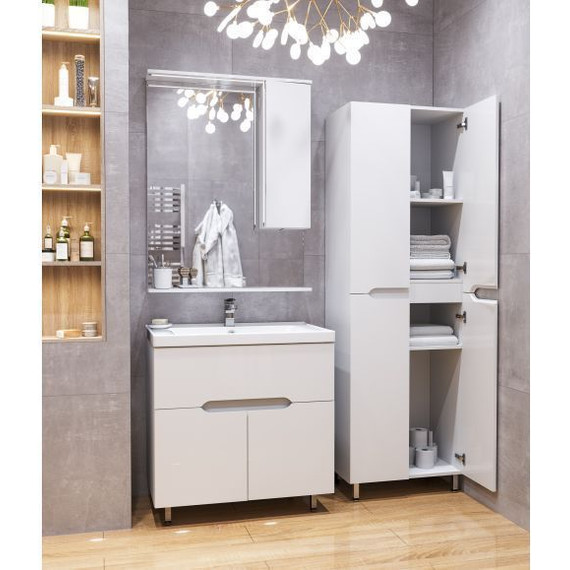 Пенал напольный Mirsant Soho 60 см, белый - 5 Пенал напольный Mirsant Soho 60 см, белый фото 5