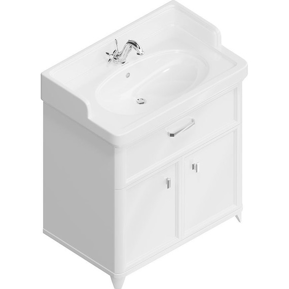 Тумба напольная с раковиной Kerama Marazzi Pompei Neo 80 см PO.N.80.1\WHT, белый глянцевый фото 3