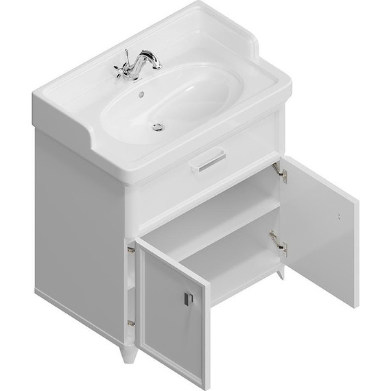 Тумба напольная с раковиной Kerama Marazzi Pompei Neo 80 см PO.N.80.1\WHT, белый глянцевый фото 4