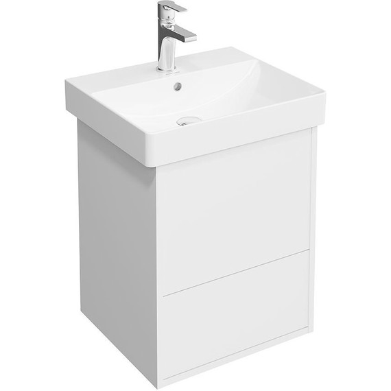 Тумба подвесная с раковиной Kerama Marazzi Pro 50 см PRO.50.2\WHT, белый матовый фото 