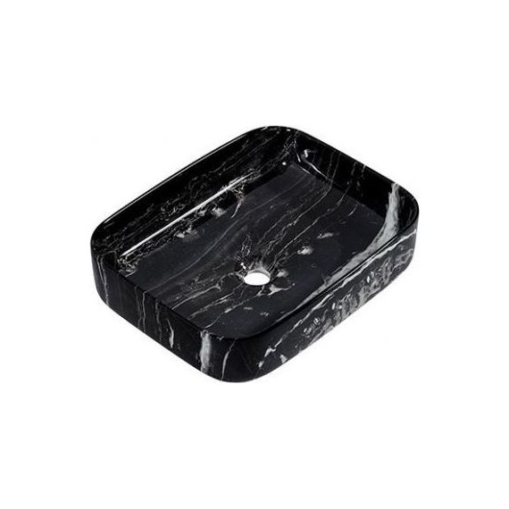 Раковина-чаша Mirsant SHELL-0619 50 см, Black Marble фото 