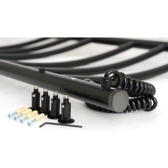 Полотенцесушитель электрический Сунержа Галант П6 800x500 мм 31-5401-8050 R, чёрный матовый фото 6