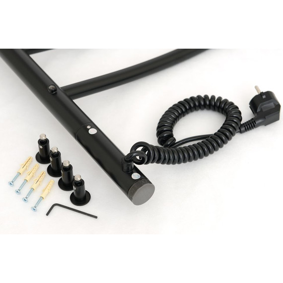 Полотенцесушитель электрический Сунержа Галант П6 800x500 мм 31-5401-8050 R, чёрный матовый фото 7