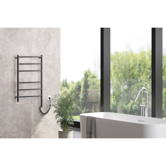 Полотенцесушитель электрический Сунержа Галант П6 800x500 мм 31-5401-8050 R, чёрный матовый фото 9