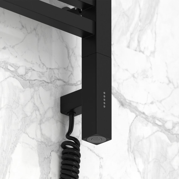 Полотенцесушитель электрический Сунержа Модус 3.0 П20 1200x500 мм 31-5700-1250 L, чёрный матовый фото 3