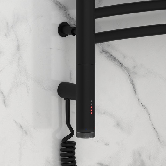 Полотенцесушитель электрический Сунержа Флюид 3.0 П11 600x500 мм 31-5820-6050 L, чёрный матовый фото 3