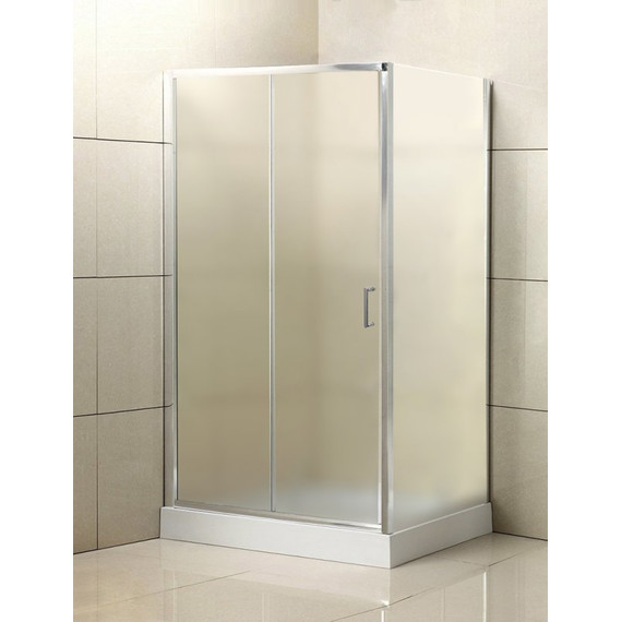 Душевое ограждение BelBagno 120x90 см UNO-195-AH-1-120/90-P-Cr, хром/рифленое фото 